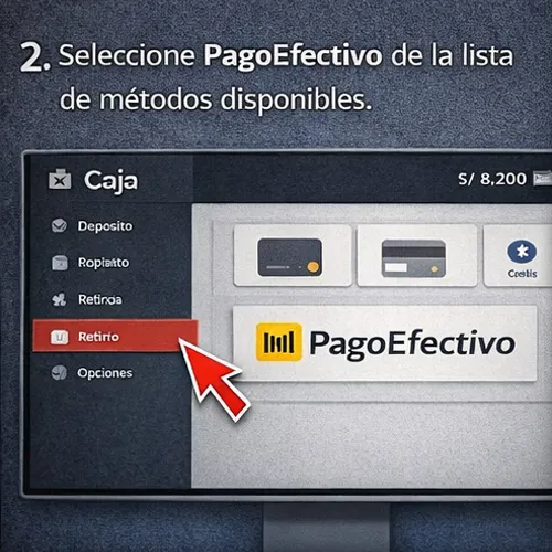 Seleccione PagoEfectivo