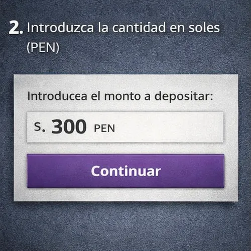 Introduzca la cantidad en soles