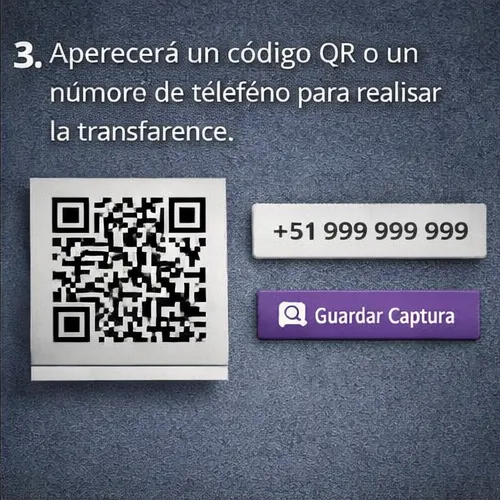 En la pantalla aparecerá un código QR
