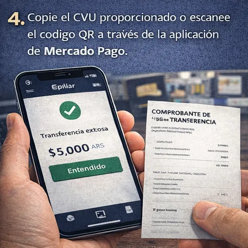 Copie el CVU proporcionado