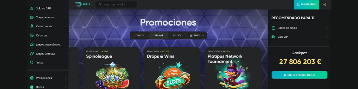 drip registrarse