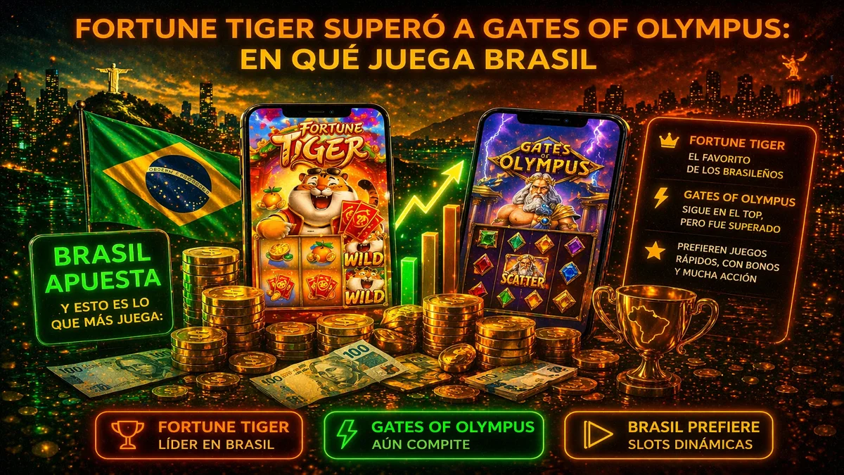 Fortune Tiger superó a Gates of Olympus: en qué juega Brasil en 2026