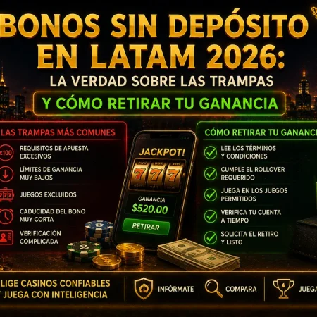 Bonos sin depósito en LATAM 2026: la verdad sobre las trampas y cómo retirar tu ganancia