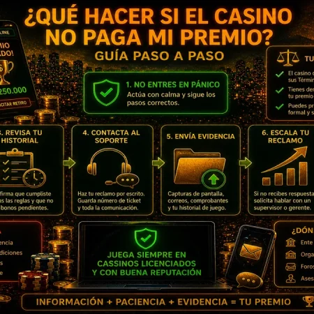 ¿Qué hacer si el casino no paga mi premio? Guía paso a paso 2026